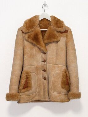 Vintage 70s Shearling Coat by Natural Comfort Size 9 / XS